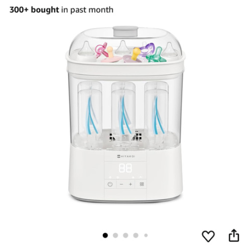 Bottle Sterilizer and Dryer, HIYAKOI Electric Steam Baby Bottle Sterilizer and Dryer, All-in-One Sterilizer 2 Layers Large for Baby Bottles, Parts & Other Newborn Essentials - HEPA Filtration