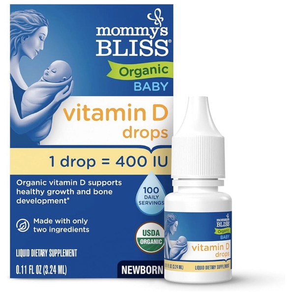 Mommy's Bliss Organic Drops No Artificial Color, Vitamin D, 0.11 Fl Oz