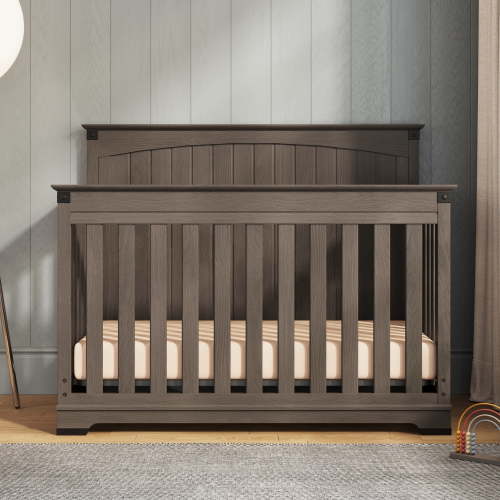 Child Craft Redmond Full Panel 4-in-1 Convertible Crib, Dapper Gray