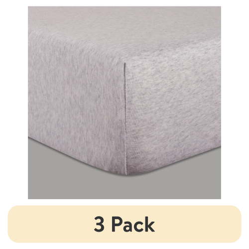 (3 pack) Parents Choice Knit Fitted Crib Sheet, Gray