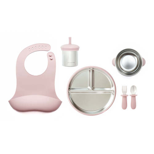 Complete feeding bundle (Bowl + Plate + Cup + Cutlery Set + Bib)