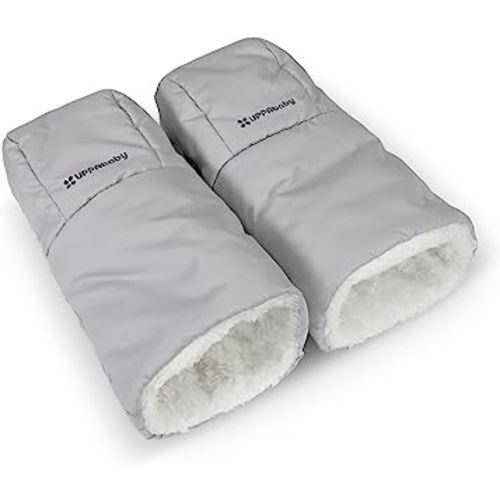 UPPAbaby CozyHandmuff/Easily Attaches to Stroller Handlebars/Ultra-Plush, Weather-Proof Hand Protection/Stella (Grey)