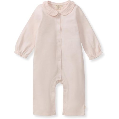 Burt's Bees Baby Baby Girls Long Sleeve Jumpsuit, 100% Organic Cotton, One-piece Coverall Outfit With Collar