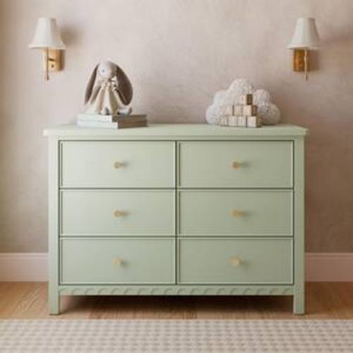 Sasha Sage 6 Drawer 47.48 in. Wide Dresser