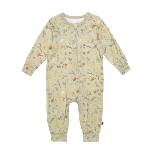 Modern Moments by Gerber Baby Neutral Super Soft Viscose Long Sleeve Coverall, Sizes Newborn - 12 Months