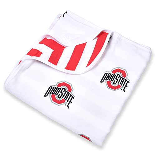 Three Little Anchors Ohio State University Baby Four Layer Muslin Blanket 47x47in