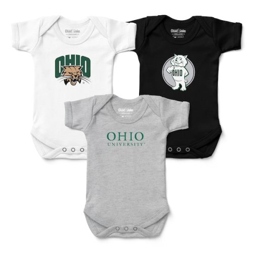 Ohio Bobcats Chad & Jake Infant Three-Pack Bodysuit Set