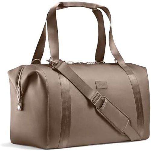 Fit & Fresh Premium Neoprene Weekender Bag With Trolley Sleeve - Large Overnight, Carry-on, Duffel, Gym, and Hospital Bag for Labor & Delivery