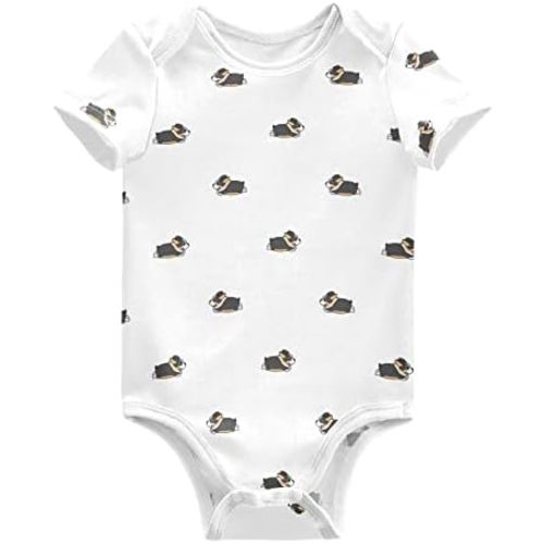 CaTaKu Unisex Baby Short Sleeve Bodysuit Funny Cotton Newborn Clothes Rompers for Baby Boys Girls