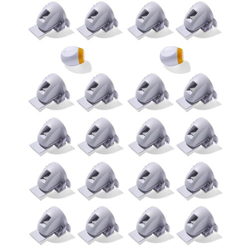 Safety 1st Adhesive Magnetic Cabinet Locks, Includes 20 Child Locks for Cabinets & Drawers, 2 Keys, White