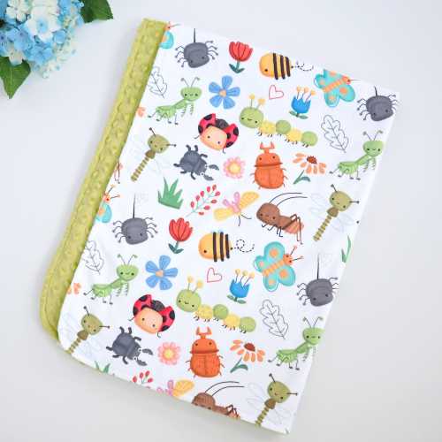 Baby & Toddler Minky Blanket - Bug Buddies Great for Baby Shower Gift Nursery