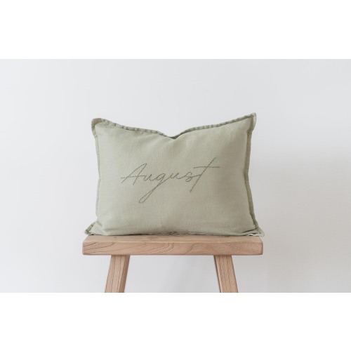 Hand-Embroidered Nursery Pillow | Custom Name Pillow