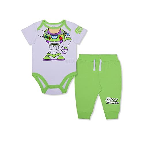 Disney Toy Story Boys’ Bodysuit and Jogger Pants Costume Set for Newborn and Infant - Yellow/Blue/Green/White
