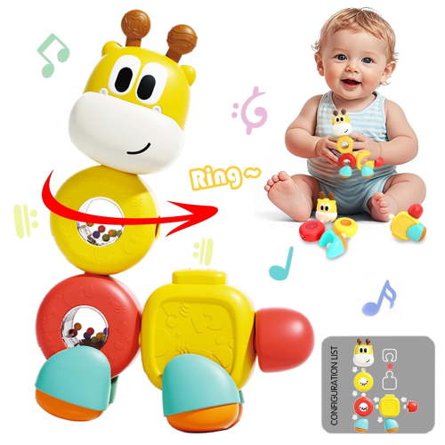 Baby Toys 0 6 Months, Baby Rattles for Boys Girls, Teething Toys for Infant 0-3-6-12 Months, Toys for 1 2 3 Year Old Girl Boy Birthday Gift
