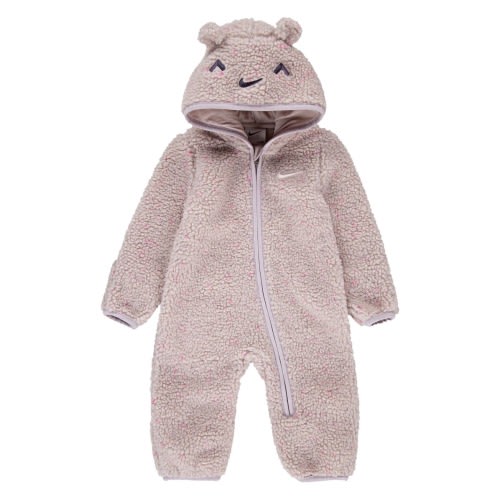 Cozy Comfort Fleece Hooded Romper, 6M