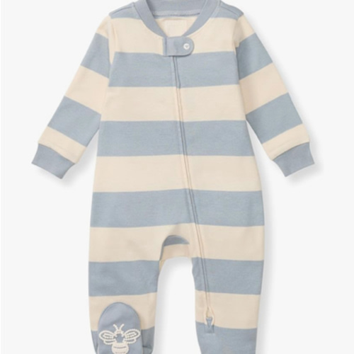 Burt's Bees Baby Boys' Sleep & Play PJs, 100% Organic Cotton One-Piece Zip Front Jumpsuit, Baby Boys Footie Pajamas & PJs