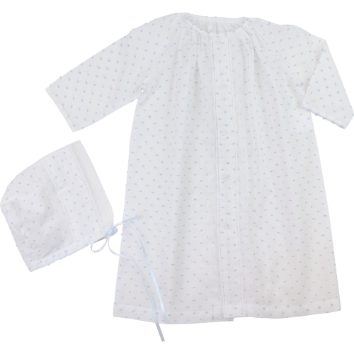 Blue Heirloom Baby Gown And Bonnet – Cecil & Lou