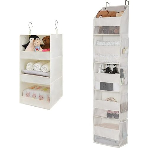 GRANNY SAYS Bundle of 1-Pack Hanging Organizer with Pockets & 1-Pack Closet Hanging Shelves