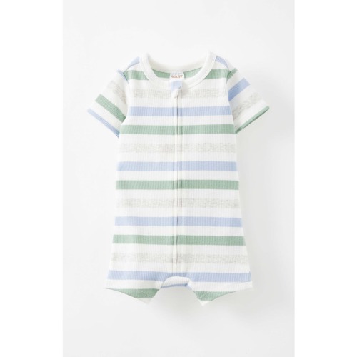The Billie Short Sleeve Zip Romper