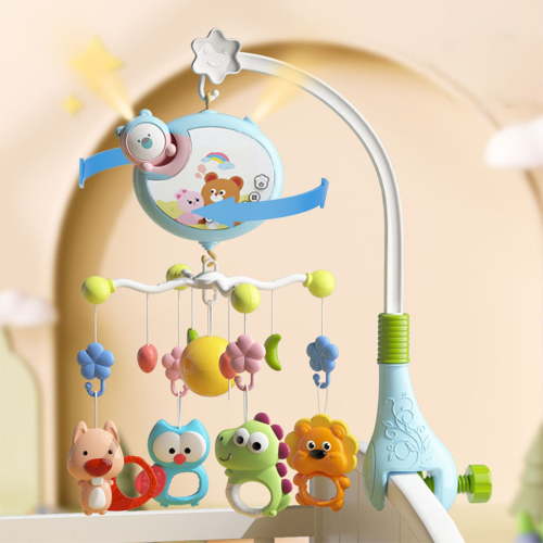Meggemo Crib Mobile With Music And Lights,Nursery Musical Mobile,Toys Hanging Pack And Play Space Portable Animal Mobile Hanger Arm Clip