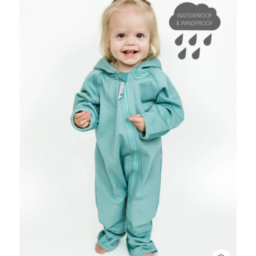 All-Weather Fleece Onesie - Seafoam