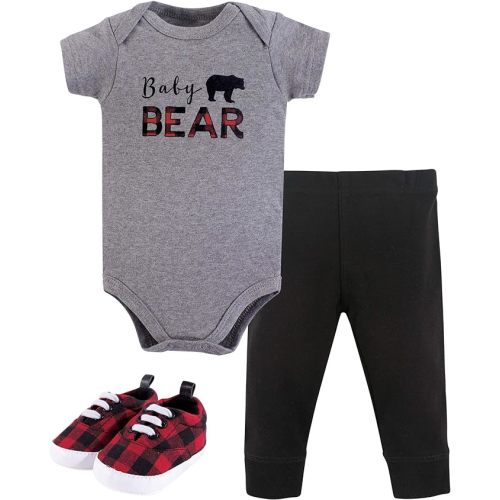 Little Treasure Unisex Baby Cotton Bodysuit, Pant and Shoe Set