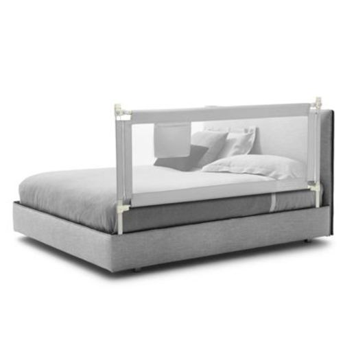 Infans 69.5" Bed Rails For Toddlers Vertical Lifting Baby Bed Rail Guard With Lock Grey