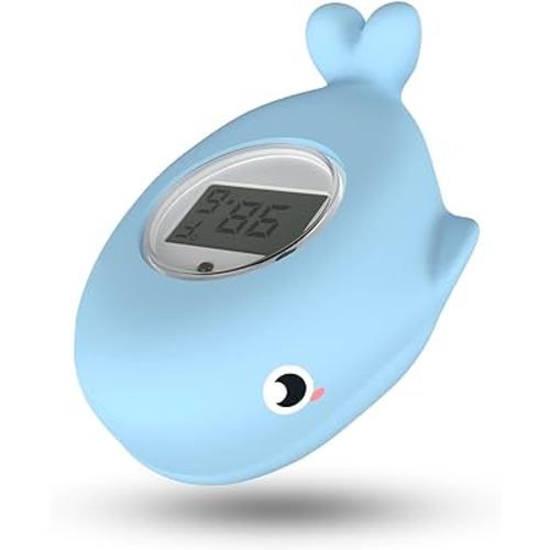 Baby Bath Bathtub Thermometer for Infant - Safety Bath Tub Water Temperature Digital Thermometer - Floating Bathing Toy Gift for Kids Newborn Mother with Flashing Temperature Warning