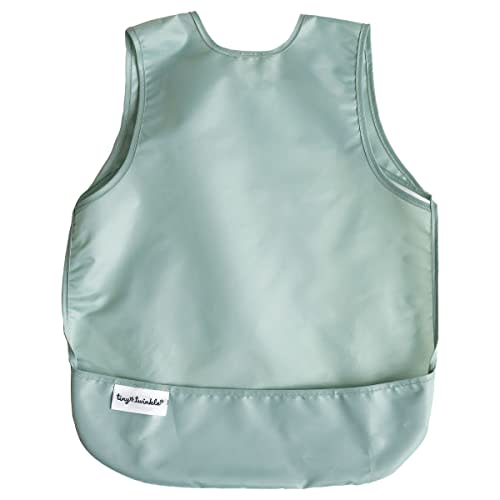 Tiny Twinkle Mess Proof Baby Bib - Waterproof Toddler and Baby Apron Bib - Machine Washable - PFAS and BPA Free