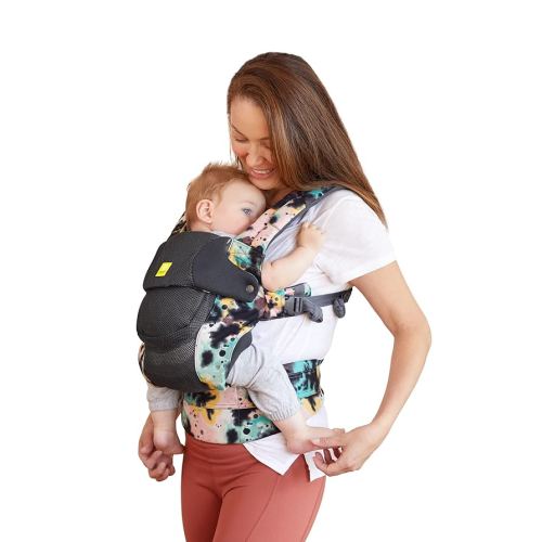 LÍLLÉbaby Complete Airflow Deluxe Ergonomic 6-in-1 Baby Carrier Infant to Toddler with Lumbar Support (7-45 Pounds), 360 Degree Baby Wearing, Inward and Outward Facing (Watercolor Space Dye)