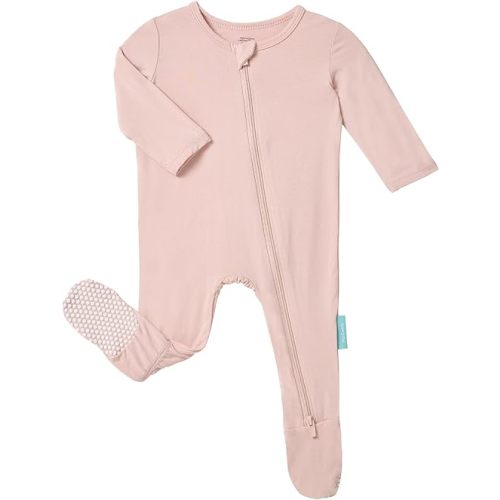Baby Zipper Footie Pajamas, Supersoft Bamboo Rayon Baby Footed Pjs Boy Girl 0-3-6-9-18-24 Month Coverall Sleepers