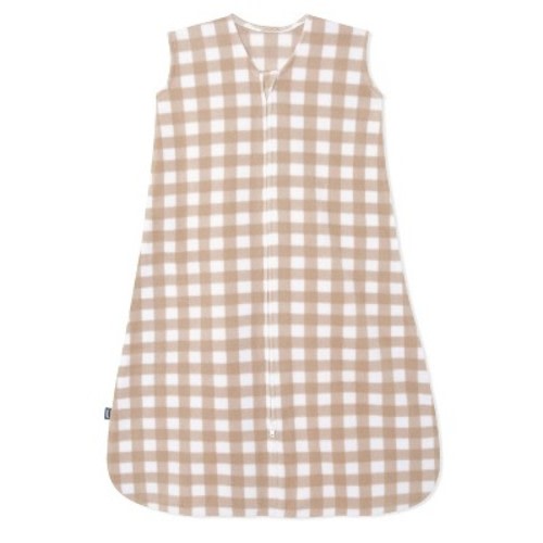 HALO Innovations SleepSack Micro-Fleece Wearable Blanket - Tan Gingham - M