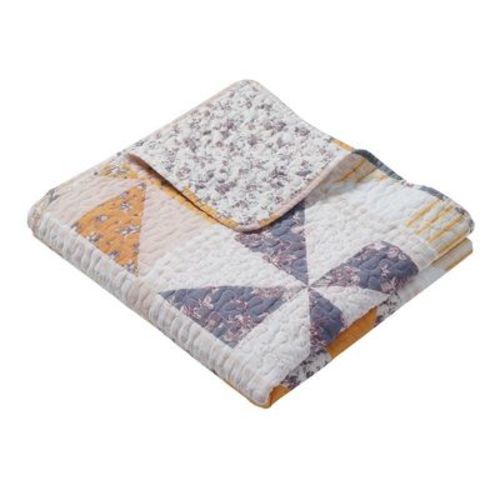 Greenland Home Fashions Pinwheel & Posey Ultra Soft Lightweight Throw Blanket 50" X 60" Peach