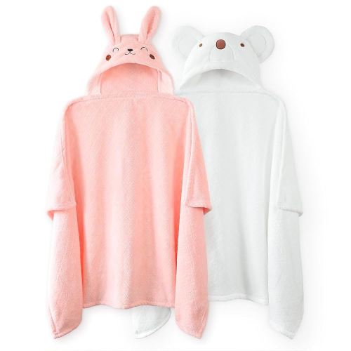 Large Toddler Bath Towels Baby Towels Girl with Hood for Girl 0-5 Years, 2-Pack Soft Absorbent Baby Bath Towels, Thick Kids Bath Towels 50''x32'' Kids Hooded Towels for Toddlers