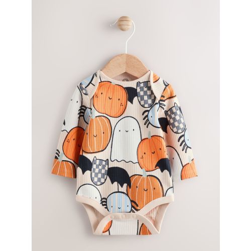 Orange Baby Long Sleeve Halloween Bodysuit