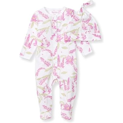 Burt's Bees Baby Baby Girls Romper - 100% Organic Cotton, One-Piece Shortall Girl Outfit for Sizes Newborn to 24 Months