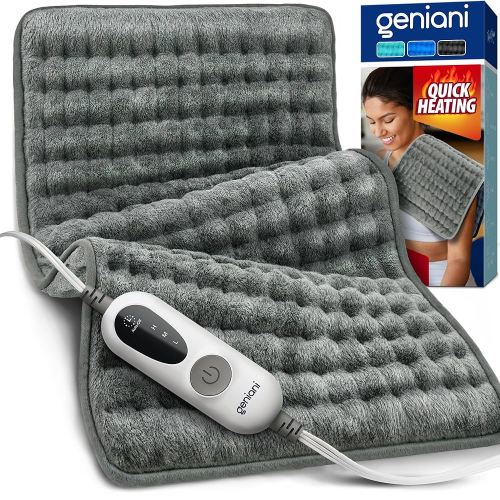 Today 2025 GENIANI Heating Pad for Back Pain & Cramps Relief - Auto Shut Off, Machine Washable, Moist Heat Pad for Neck & Shoulder - Birthday Gift for Women, Extra Large 24 x 12 inches