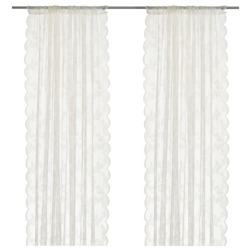 ALVINE SPETS Sheer curtains, 1 pair - off-white 57x98 "