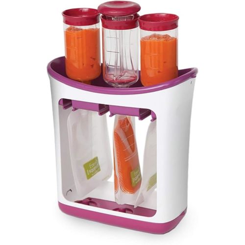 Infantino Squeeze Station For Homemade Baby Food, Pouch Filling Station For Puree Food For Babies And Toddlers, Dishwasher Safe And BPA-Free,Purple