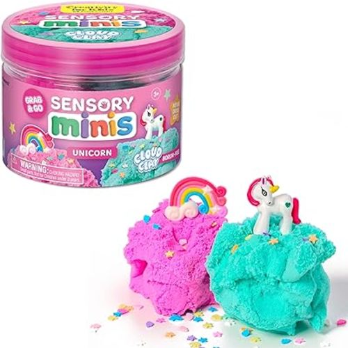 Creativity for Kids Sensory Minis Unicorn Kit | Cloud Clay Sensory Toy for Kids | Summer Activities | Mess-Free, Screen-Free Travel Activity for Kids (Ages 3+)