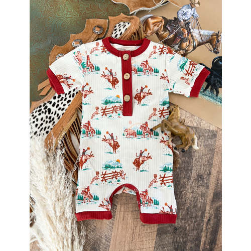 Old Faithful Button Romper-Final Sale