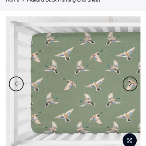 Mallard Duck Hunting Crib Sheet