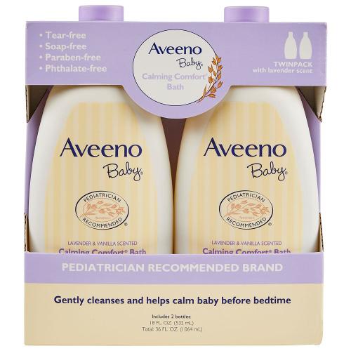 Aveeno Baby Calming Comfort Bath Wash 18 fl. oz., 2 pk. - Sam's Club