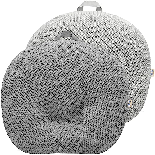 Strechy Newborn Lounger Cover, Removable and Ultra Soft Sung Fitted Baby Lounger Slipcover by BlueSnail (2 Pack, Gray+Light Gray)