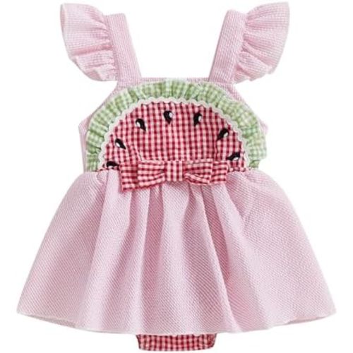 Baby Girl Summer Outfit Infant Plaid Romper Dress Newborn Avocado Smocked Bodysuit Toddler Cute Outfit