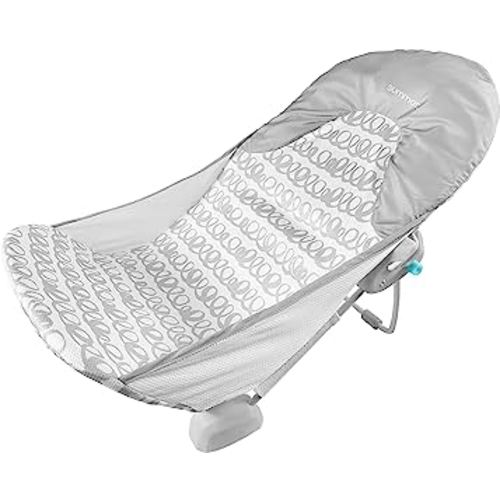 Summer Infant by Ingenuity Foldaway 2-Position Baby Bath Seat, Adjustable Support for Sink or Bathtub, Ages 0-6 Months up to 20 Pounds, Machine-Washable Sling