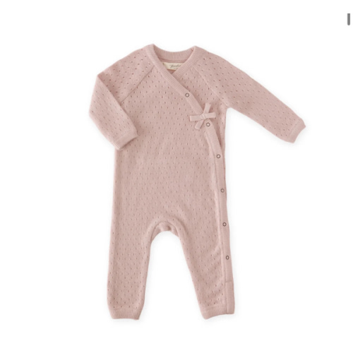 Pointelle Knit Kimono Romper