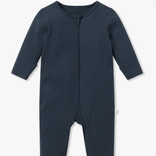 Ribbed Two Way Zip-Up Sleepsuit, 6-9M