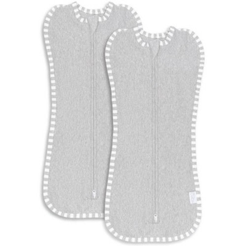 Swaddle Blanket Baby Girl Boy Easy Zipper Wrap 2 Pack Newborn Infant Sleep Sack by Comfy Cubs - Large 3-6 Months, Solid - Grey
