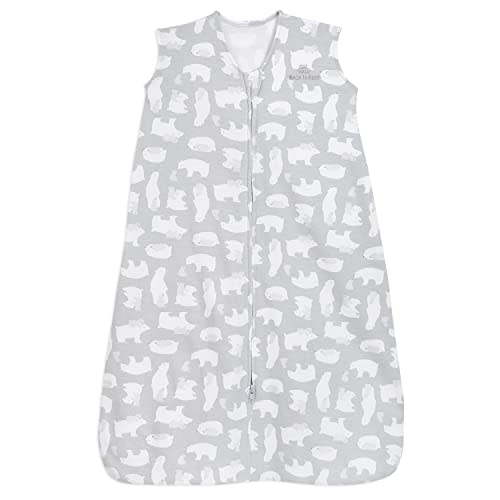 HALO SleepSack, 100% Cotton Wearable Blanket, Swaddle Transition Sleeping Bag, TOG 0.5, Polar Bears, Medium, 6-12 Months